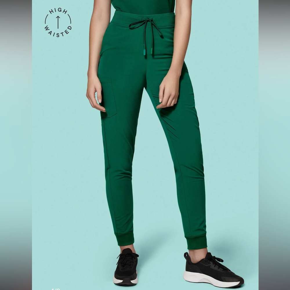 Mandala Scrubs Hunter Green High Waisted Joggers